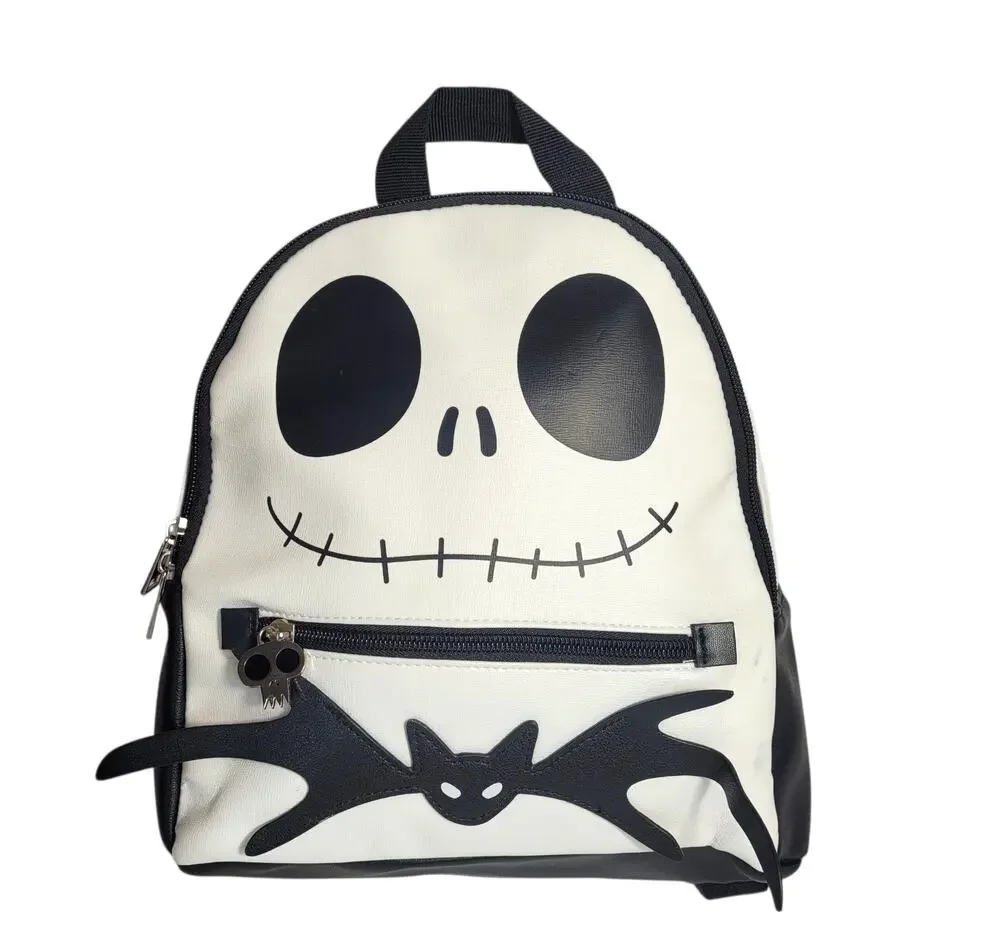 Disney Jack Skellington Mini Backpack Nightmare Before Christmas Black White Bat